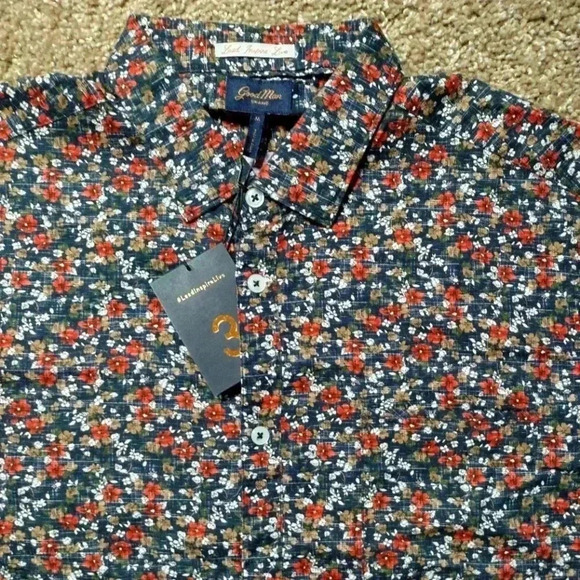 Good Man Brand Floral Long sleeve Button down shirt NWT - Picture 6 of 8